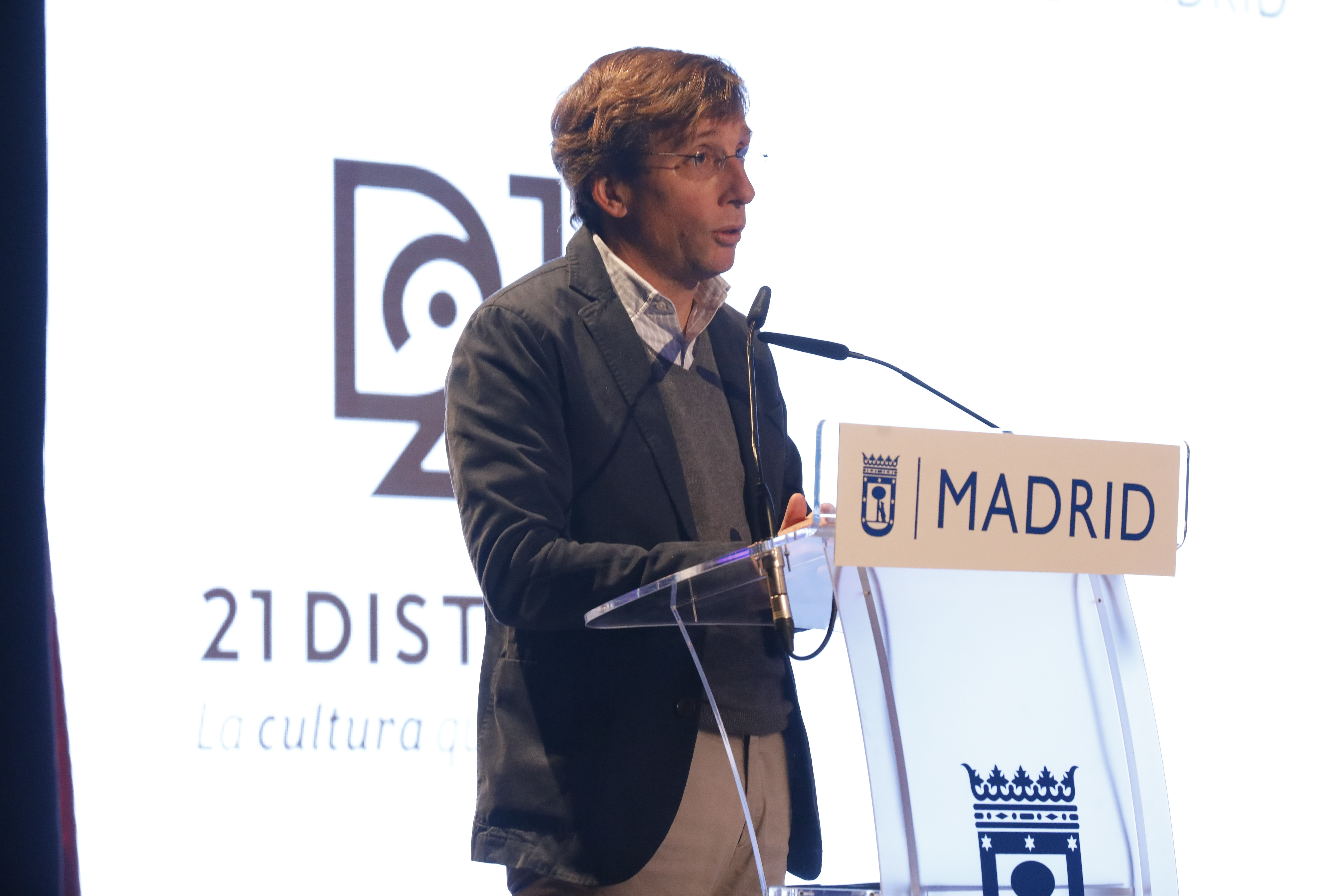 José Luis Martínez-Almeida, alcalde de Madrid, durante la presentación de la programación de 21distritos